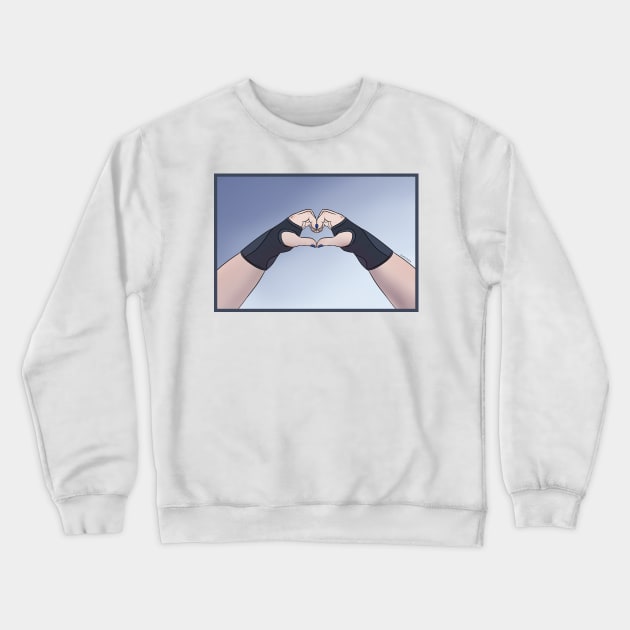 Disabled hand heart Crewneck Sweatshirt by Ogrefairy